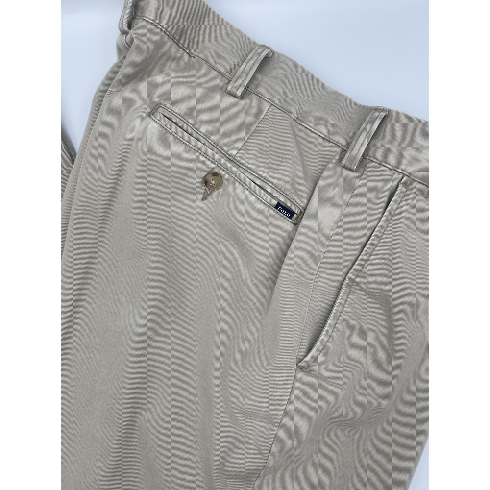 Polo Ralph Lauren Mens Classic Fit Khaki Cotton Chino Pants Tan 36x32 71567